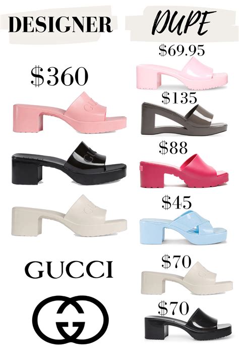 gucci rubber sandal dupes|gucci knockoff sandals.